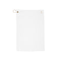 White Golf Towel with Metal Clip — Lightweight Waffle-Texture Club Towel for Course & Practice